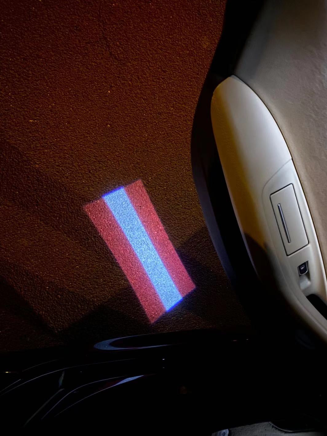 Austria Österreich National Flag logo door lights (quantity 1 = 1 sets / 2 logo film / Can replace of lights other logos )