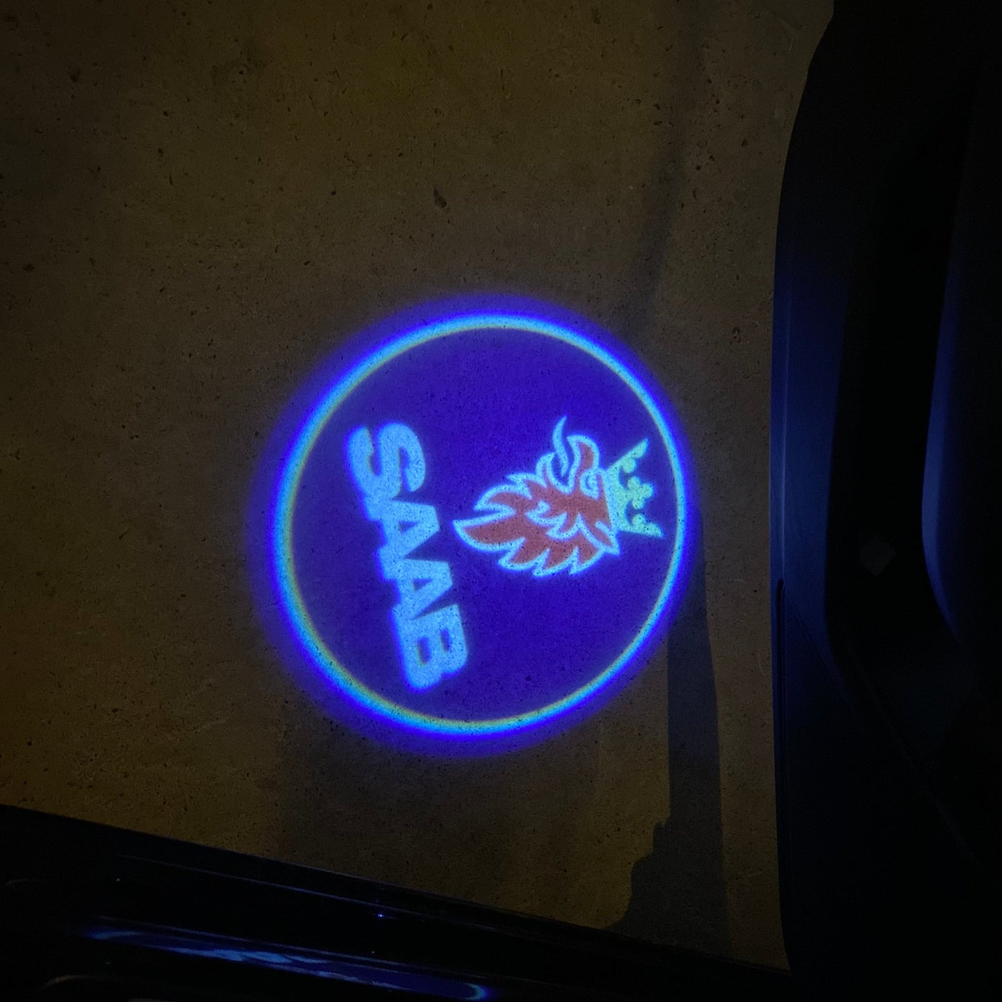 SAAB Original LOGO PROJECROTR LIGHTS Nr.2504 (quantity 1 = 1 sets/2 door lights)