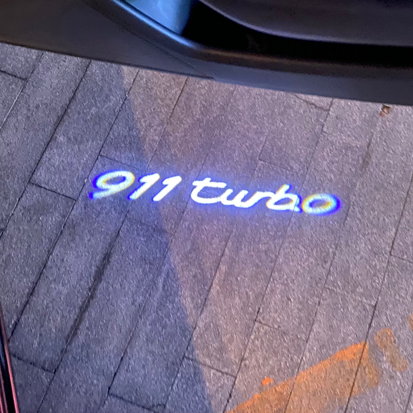 PORSCHE 911 LOGO PROJECTOT LIGHTS Nr.49 (quantity 1 = 2 Logo Film / 2 door lights)