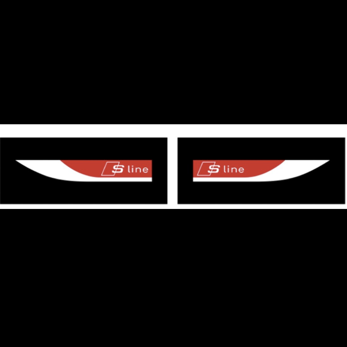 AUDI S LINE LOGO PROJECTOT LIGHTS Nr.104 (quantity 1 = 2 Logo Films /2 door lights)