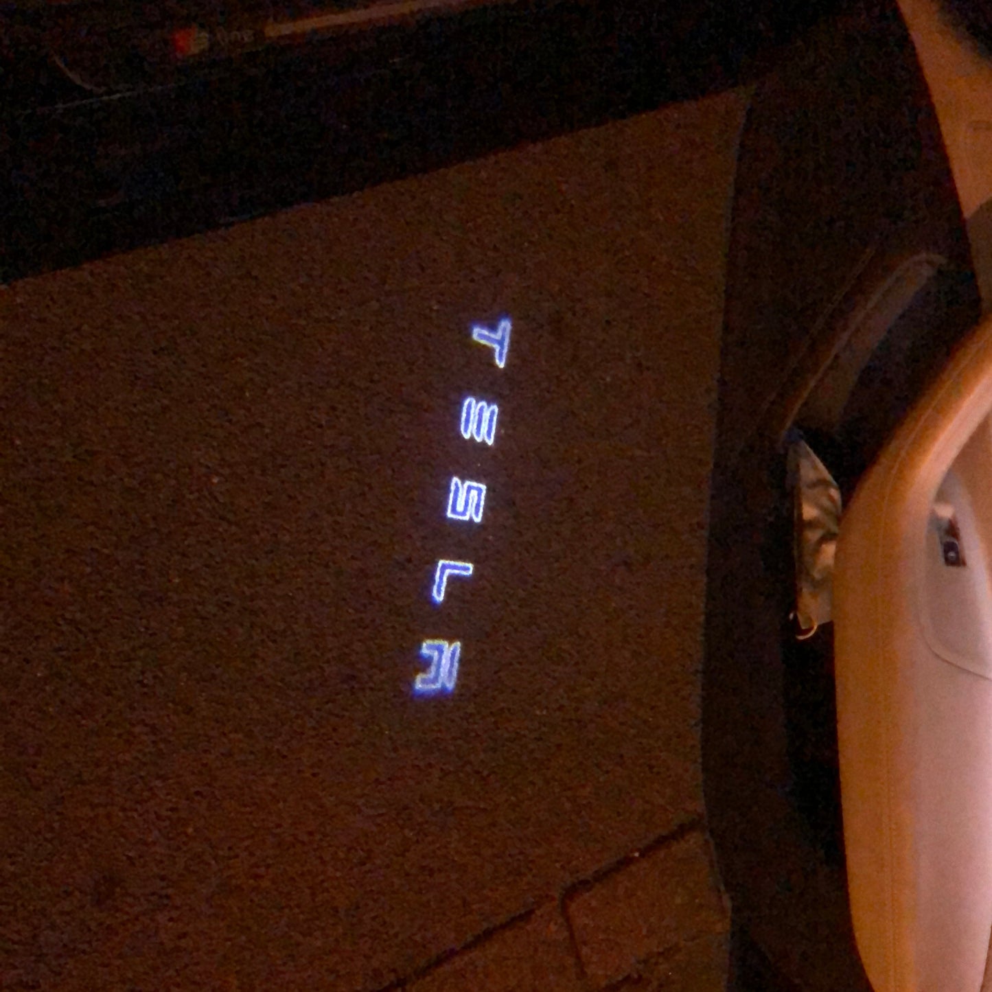 TESLA LOGO PROJECROTR LIGHTS Nr.1502 (quantity 1 = 2 Logo Film / 2 door lights)