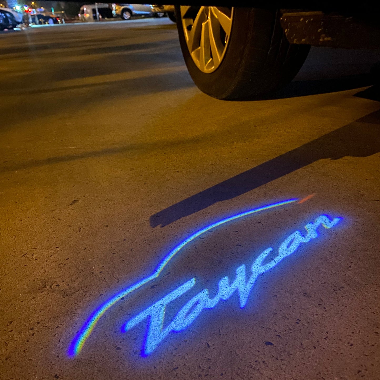 PORSCHE TAYCAN LOGO PROJECTOT LIGHTS Nr.8087 (quantity 1 = 2 Logo Film / 2 door lights)