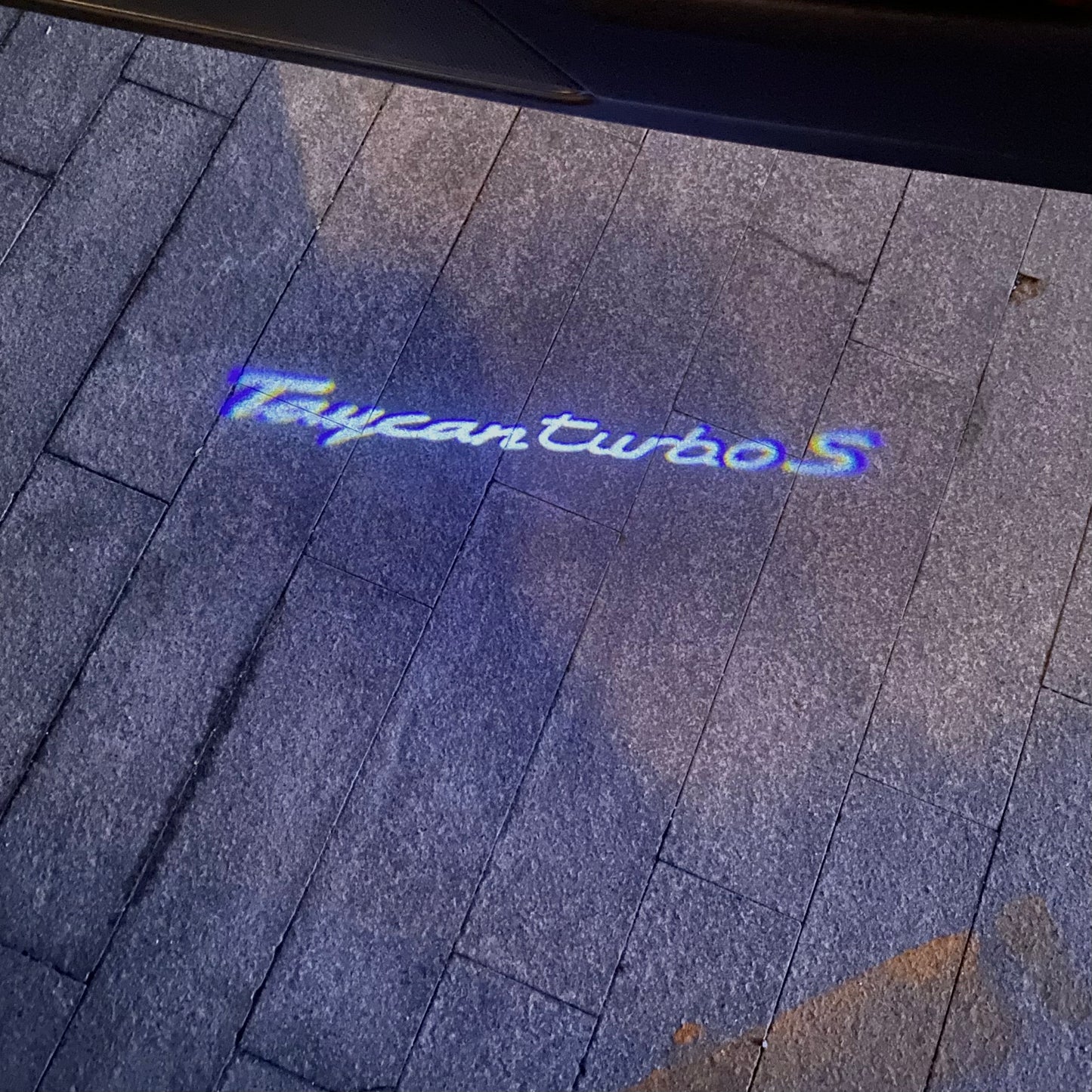 PORSCHE TAYCAN LOGO PROJECTOT LIGHTS Nr.87 (quantity 1 = 2 Logo Film / 2 door lights)