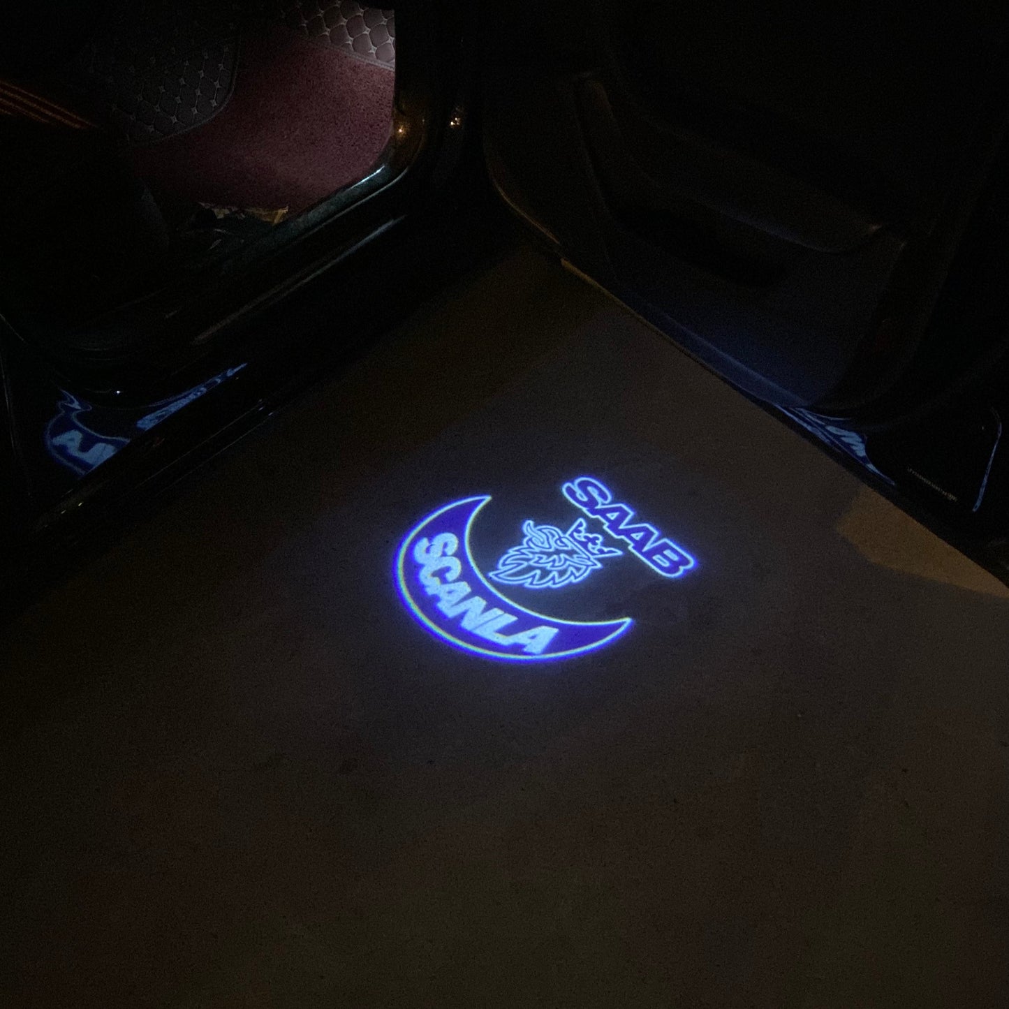 SAAB Original LOGO PROJECROTR LIGHTS Nr.2512 (quantity 1 = 1 sets/2 door lights)