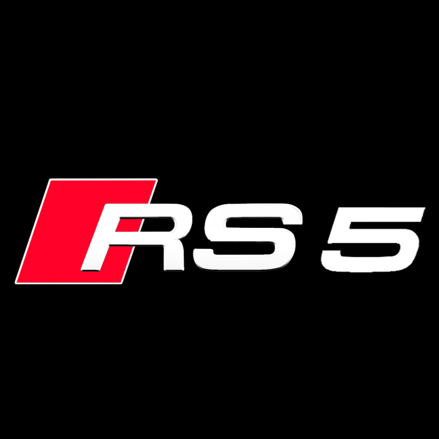 AUDI RS5 LOGO PROJECTOT LIGHTS Nr.54 (quantity 1 = 2 Logo Films /2 door lights)