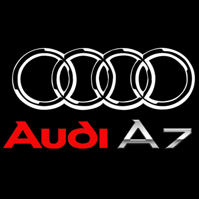 AUDI A7 LOGO PROJECTOT LIGHTS Nr.45 (quantity 1 = 2 Logo Films /2 door lights)