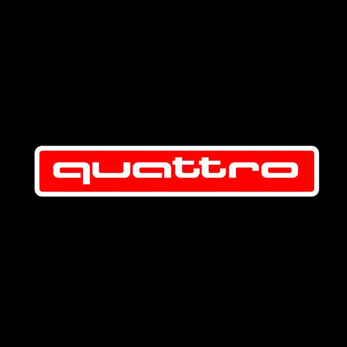 AUDI QUATTRO LOGO PROJECTOT LIGHTS Nr.83 (quantity 1 = 2 Logo Films /2 door lights)