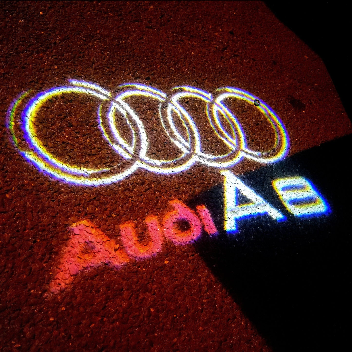 AUDI A8 LOGO PROJECTOT LIGHTS Nr.46 (quantity 1 = 2 Logo Films /2 door lights)