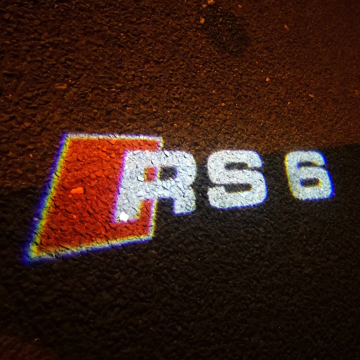 AUDI RS6 LOGO PROJECTOT LIGHTS Nr.55 (quantity 1 = 2 Logo Films /2 door lights)