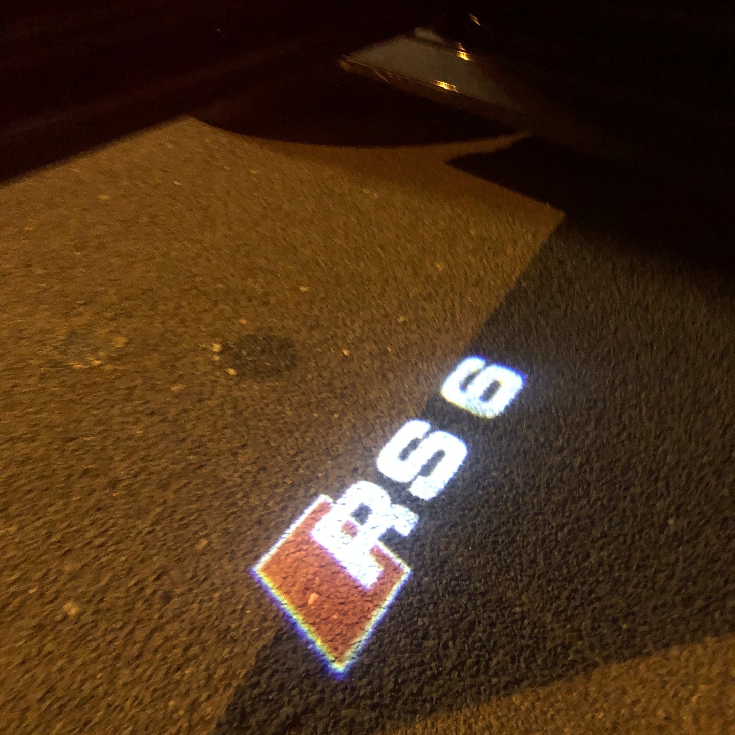 AUDI RS6 LOGO PROJECTOT LIGHTS Nr.55 (quantity 1 = 2 Logo Films /2 door lights)