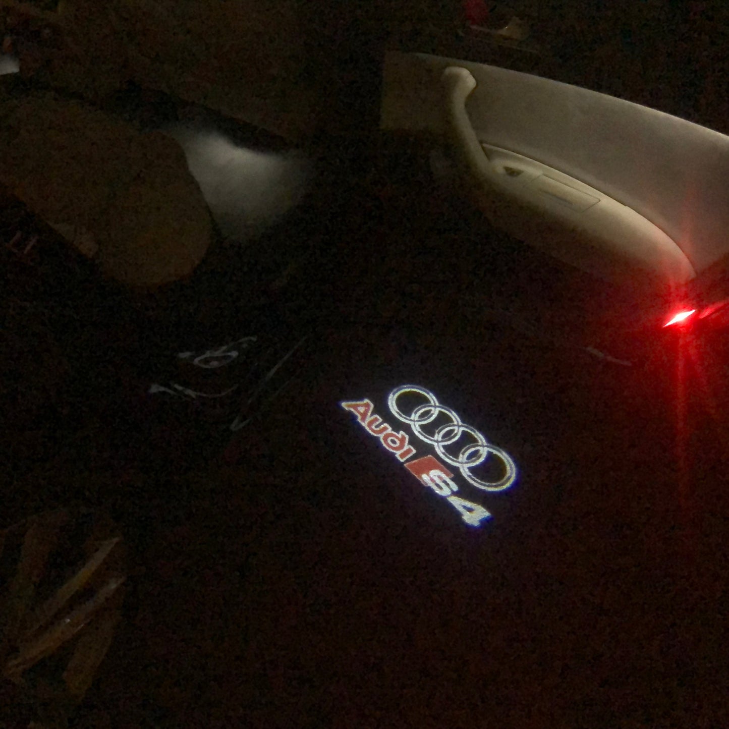 AUDI S4 LOGO PROJECTOT LIGHTS Nr.34 (quantity 1 = 2 Logo Films /2 door lights)