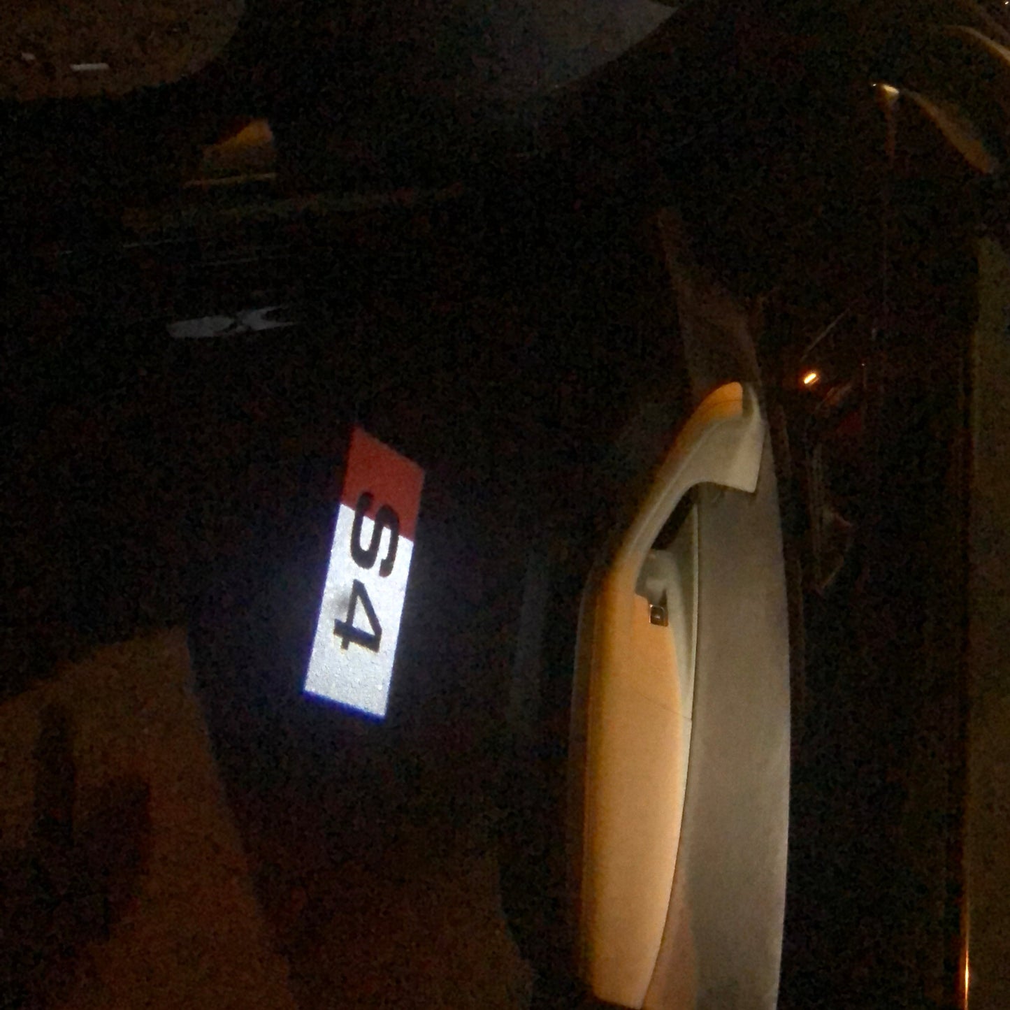 AUDI S4 LOGO PROJECTOT LIGHTS Nr.131 (quantity 1 = 2 Logo Films /2 door lights)
