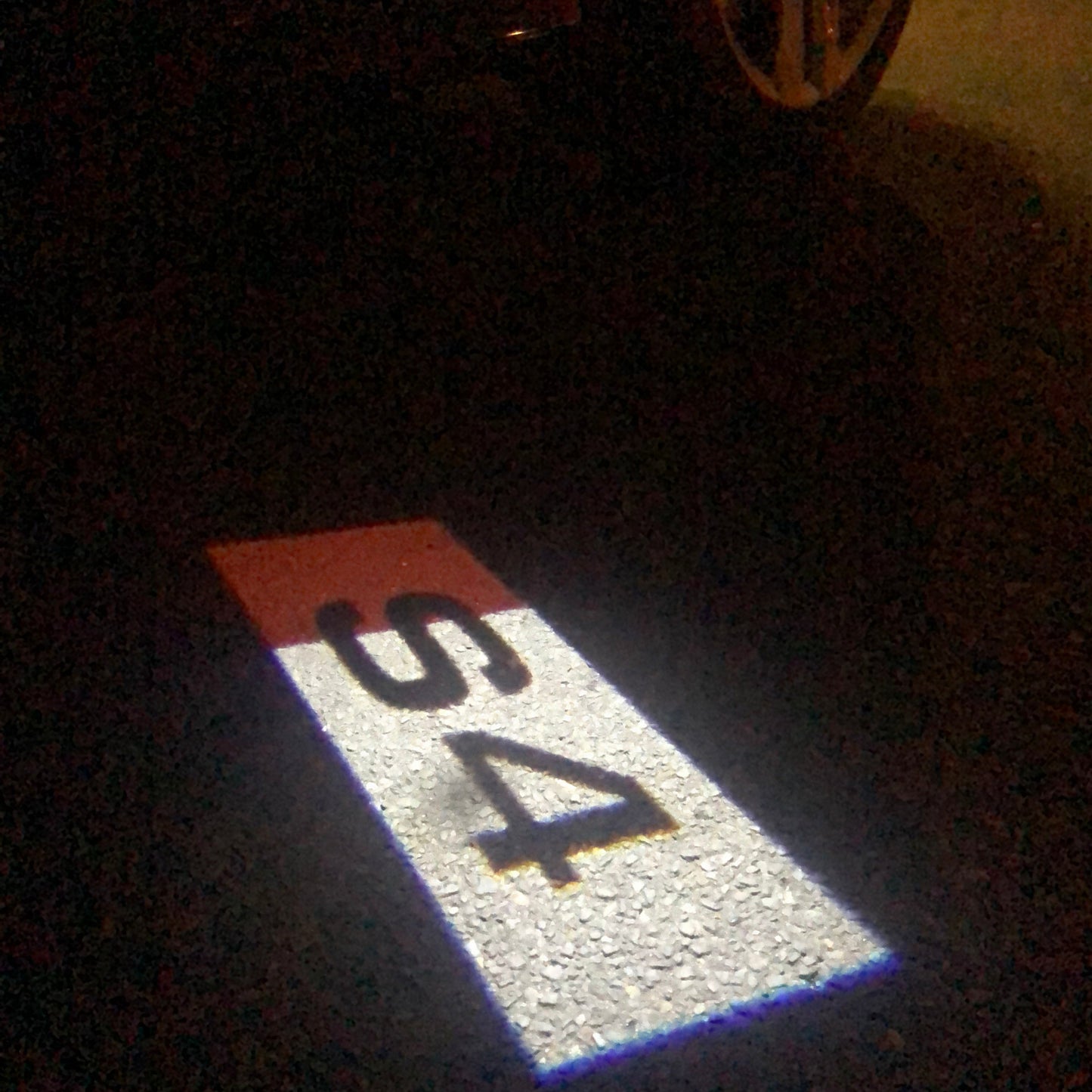 AUDI S4 LOGO PROJECTOT LIGHTS Nr.131 (quantity 1 = 2 Logo Films /2 door lights)