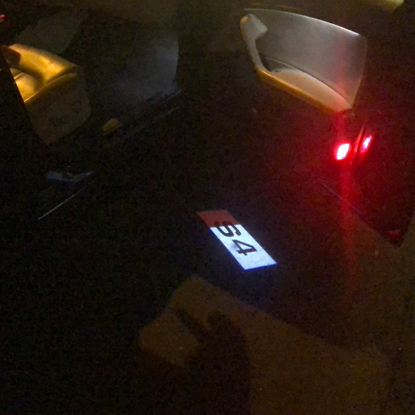 AUDI S4 LOGO PROJECTOT LIGHTS Nr.131 (quantity 1 = 2 Logo Films /2 door lights)