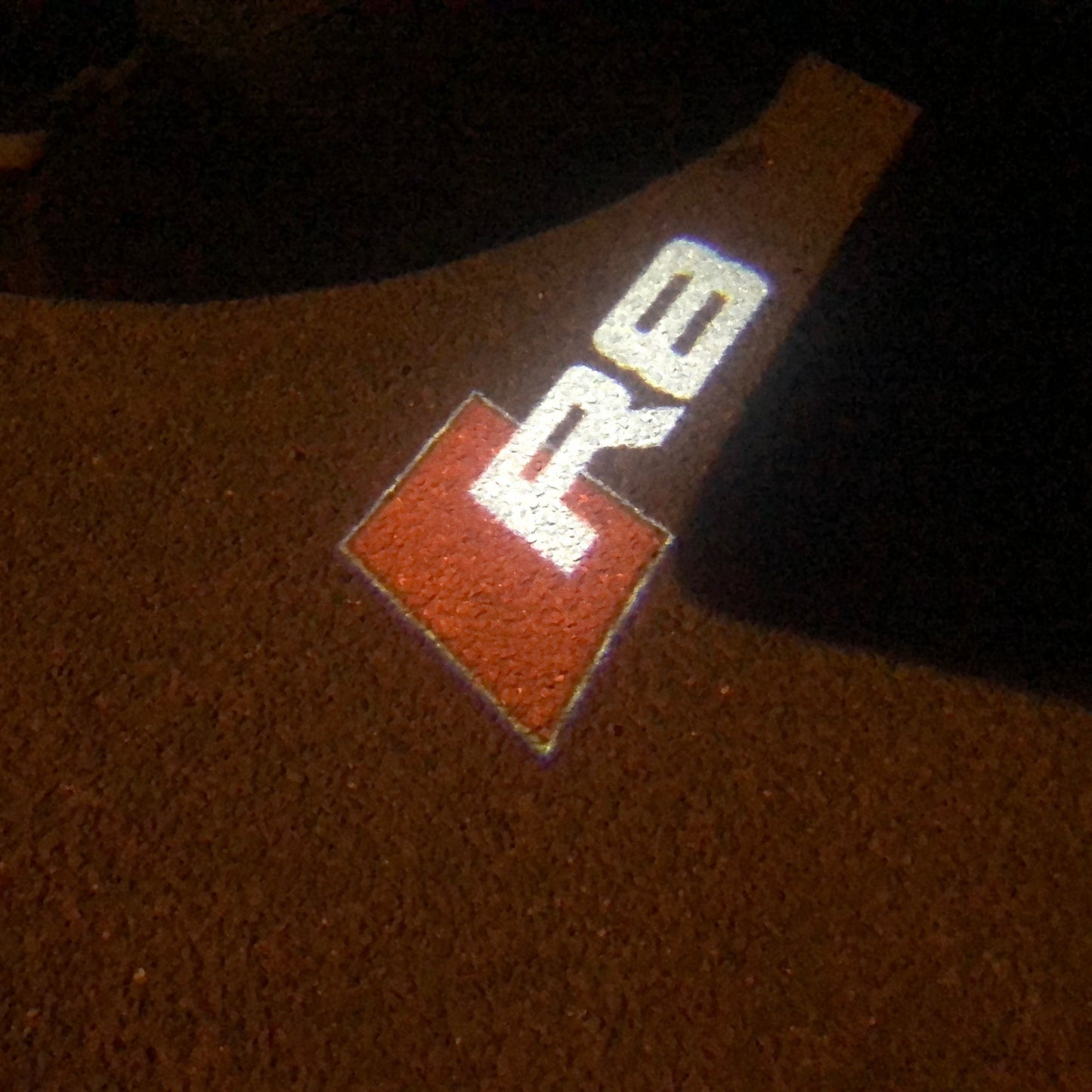 AUDI R8 LOGO PROJECTOT LIGHTS Nr.124 (quantity 1 = 2 Logo Films /2 door lights)