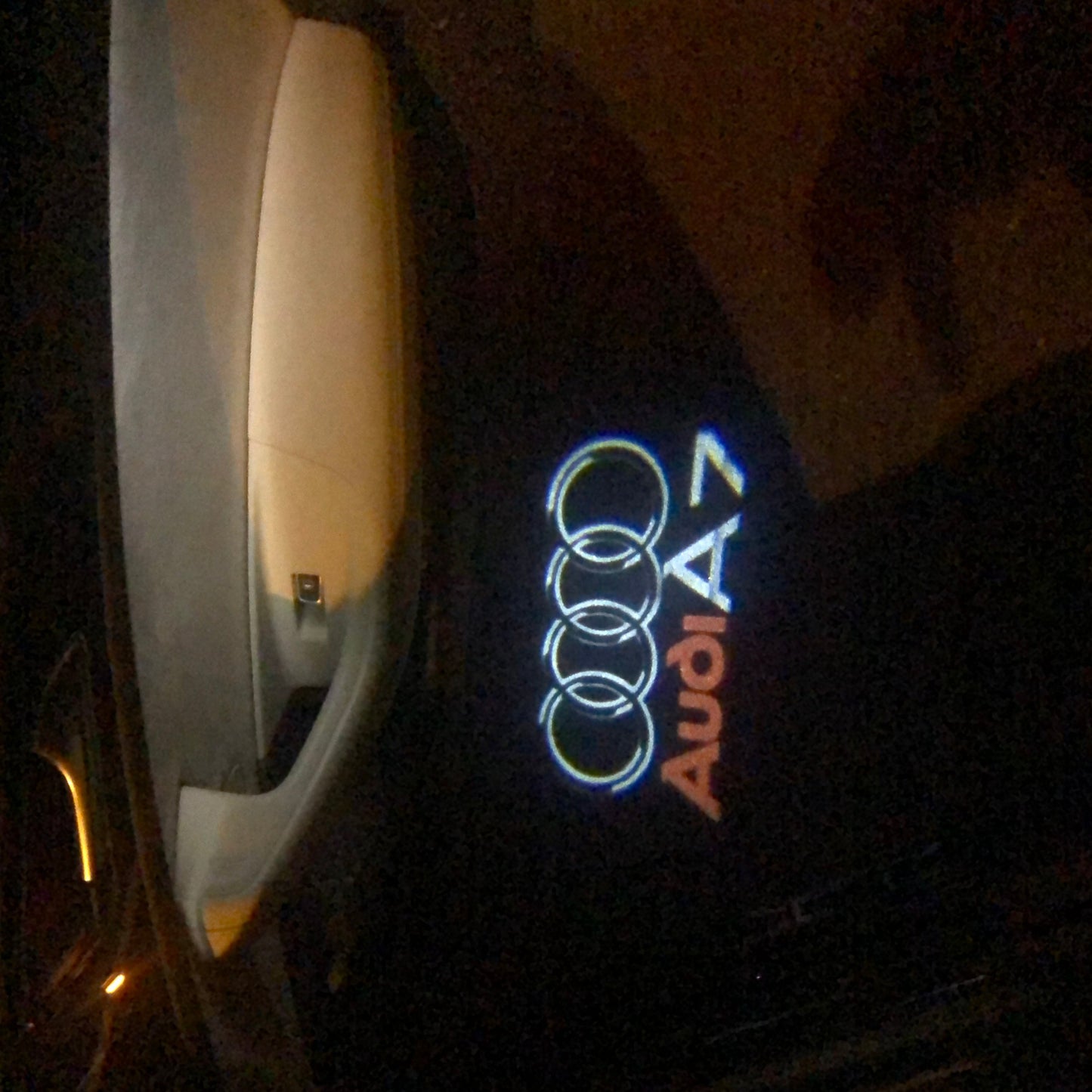 AUDI A7 LOGO PROJECTOT LIGHTS Nr.45 (quantity 1 = 2 Logo Films /2 door lights)