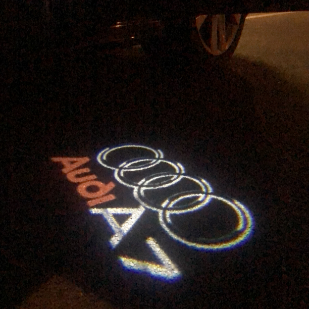 AUDI A7 LOGO PROJECTOT LIGHTS Nr.45 (quantity 1 = 2 Logo Films /2 door lights)