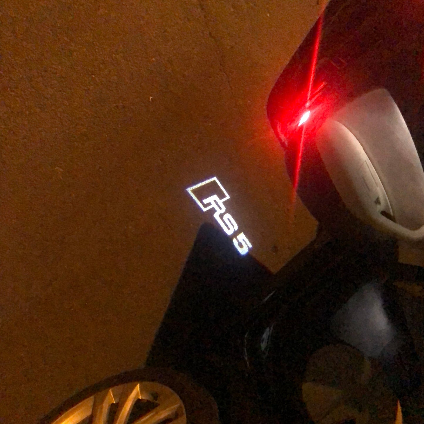 AUDI RS5 LOGO PROJECTOT LIGHTS Nr.121 (quantity 1 = 2 Logo Films /2 door lights)
