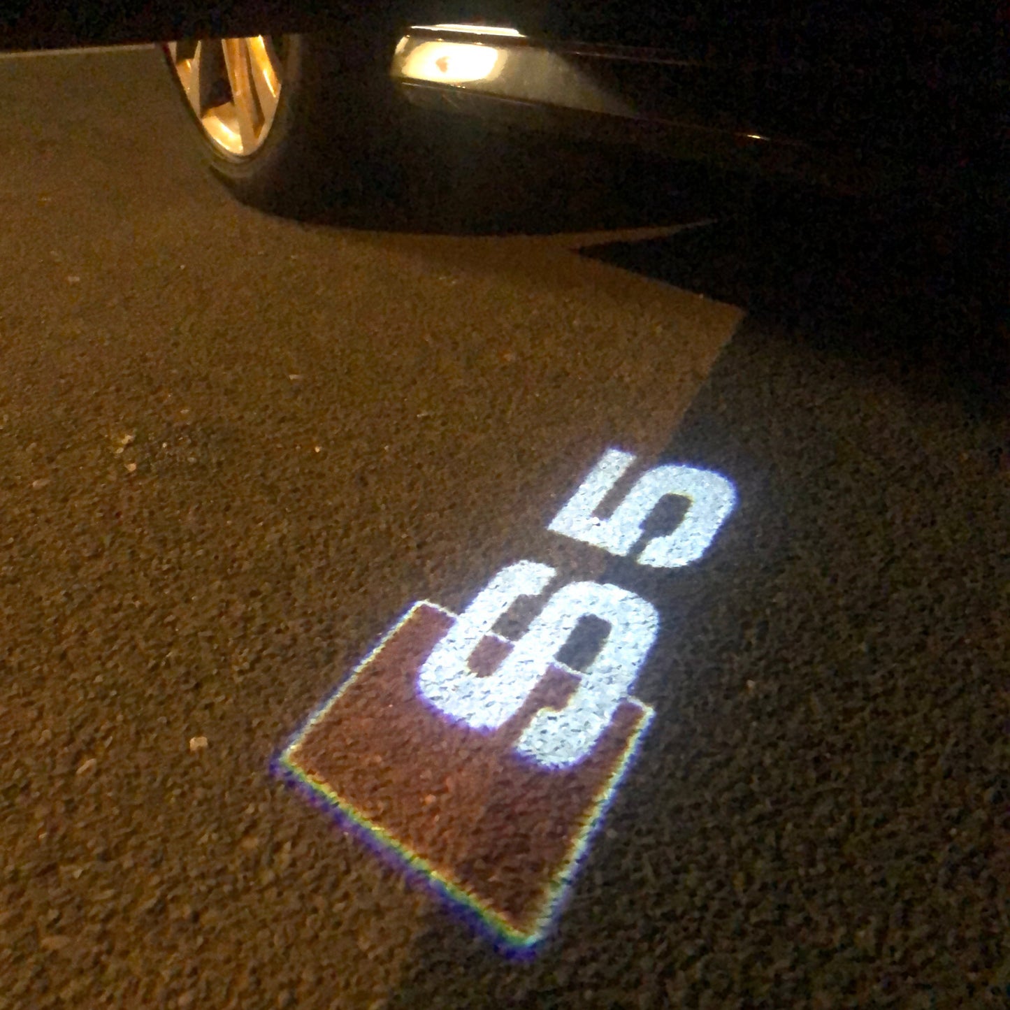 AUDI S5 LOGO PROJECTOT LIGHTS Nr.26 (quantity 1 = 2 Logo Films /2 door lights)