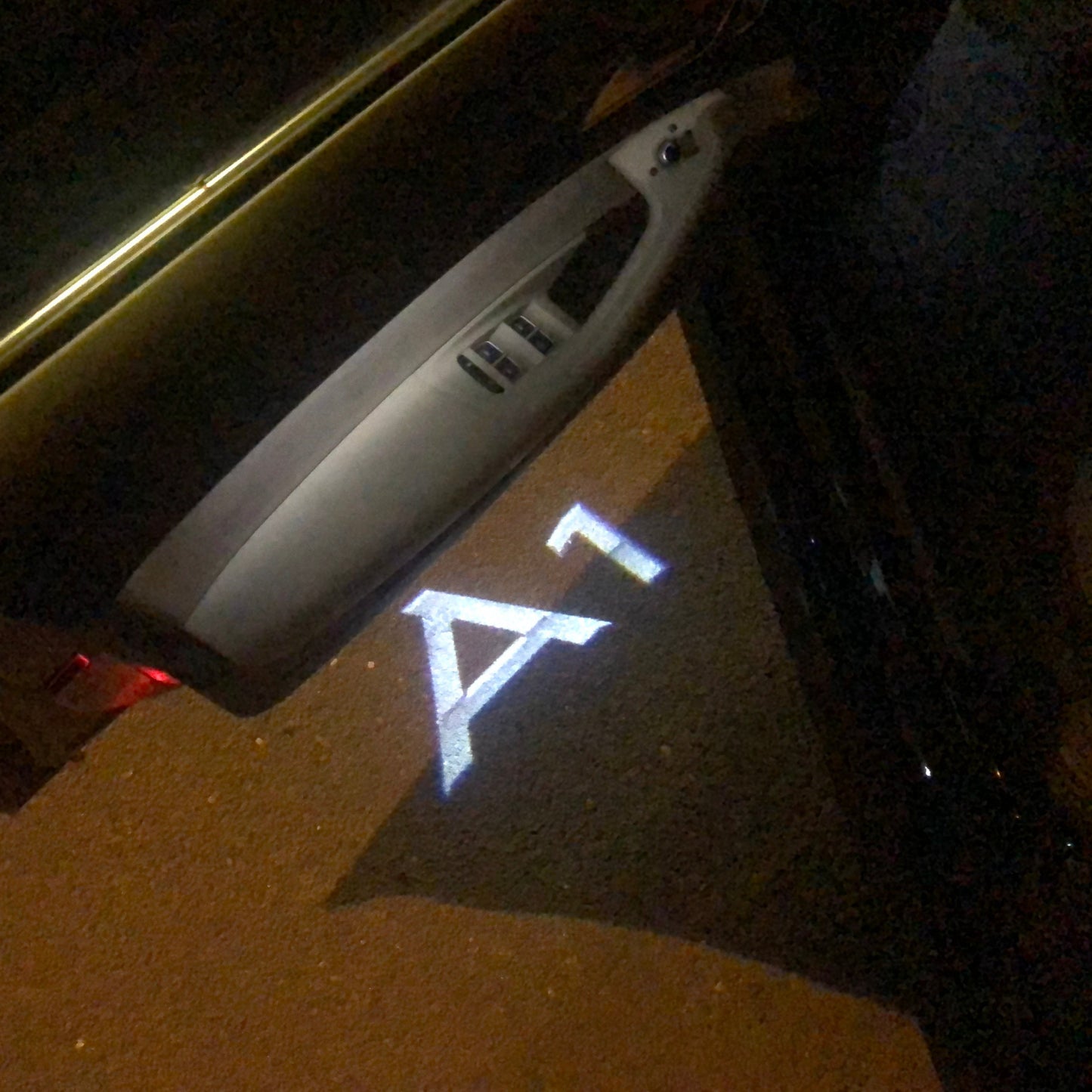 AUDI A1 LOGO PROJECTOT LIGHTS Nr.169 (quantity 1 = 2 Logo Films /2 door lights)