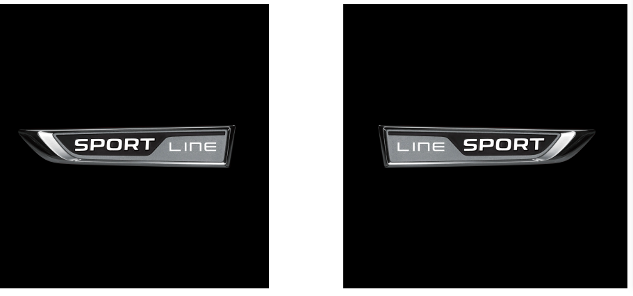 SKODA SPORT LINE LOGO PROJECTOT LIGHTS Nr.67 (quantity 1 = 2 Logo Film / 2 door lights)