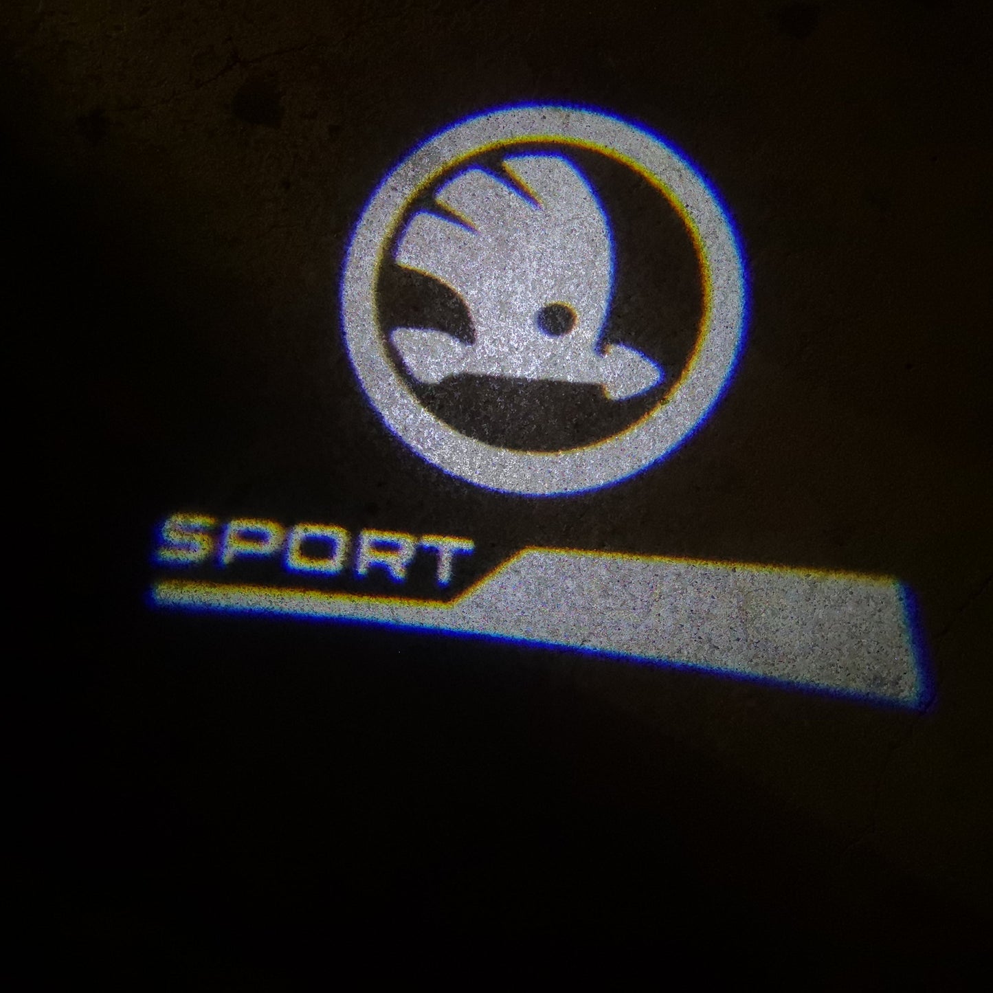 SKODA SPORT LINE LOGO PROJECTOT LIGHTS Nr.06(quantity 1 = 2 Logo Film / 2 door lights)