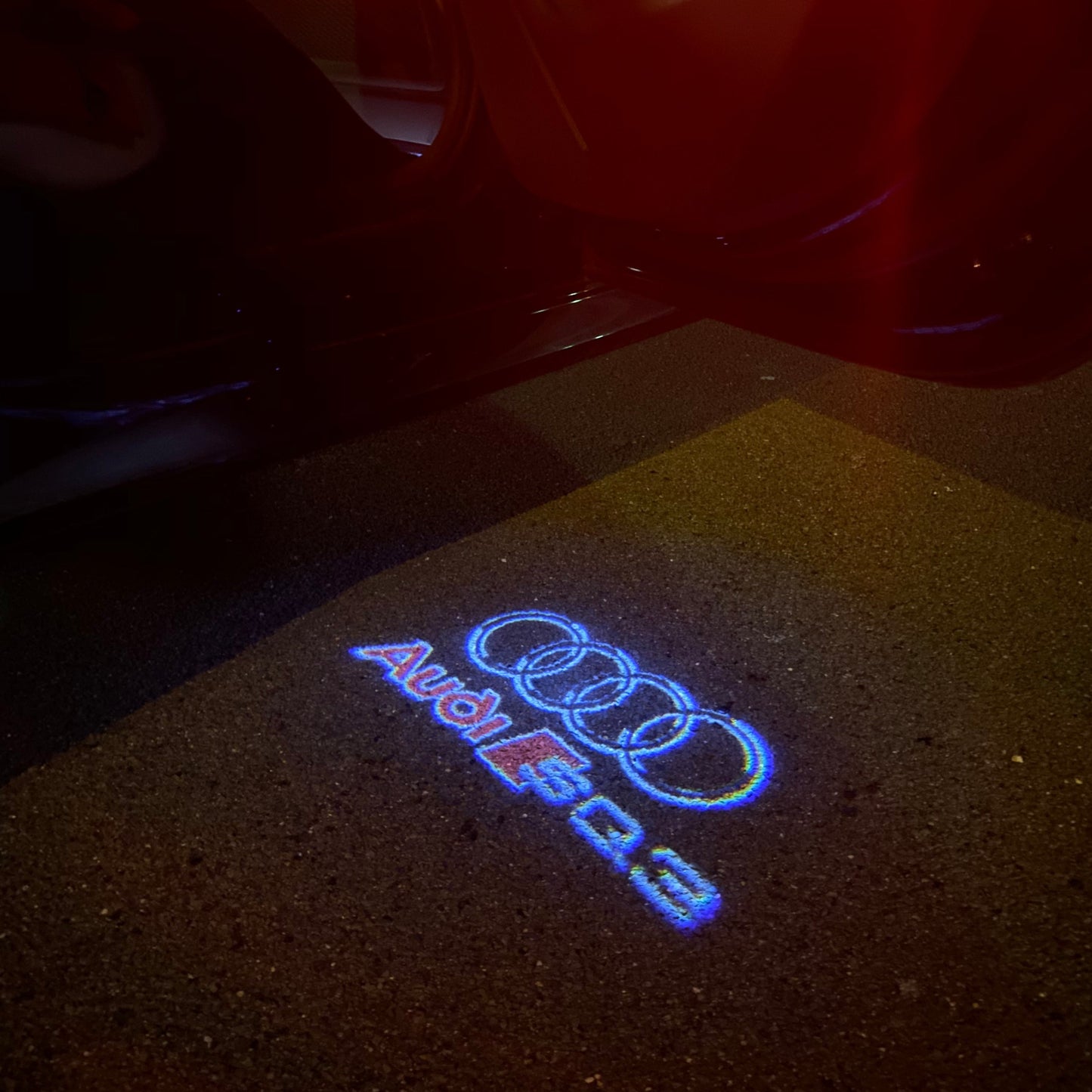AUDI SQ3 LOGO PROJECTOT LIGHTS Nr.254 (quantity 1 = 2 Logo Films /2 door lights)