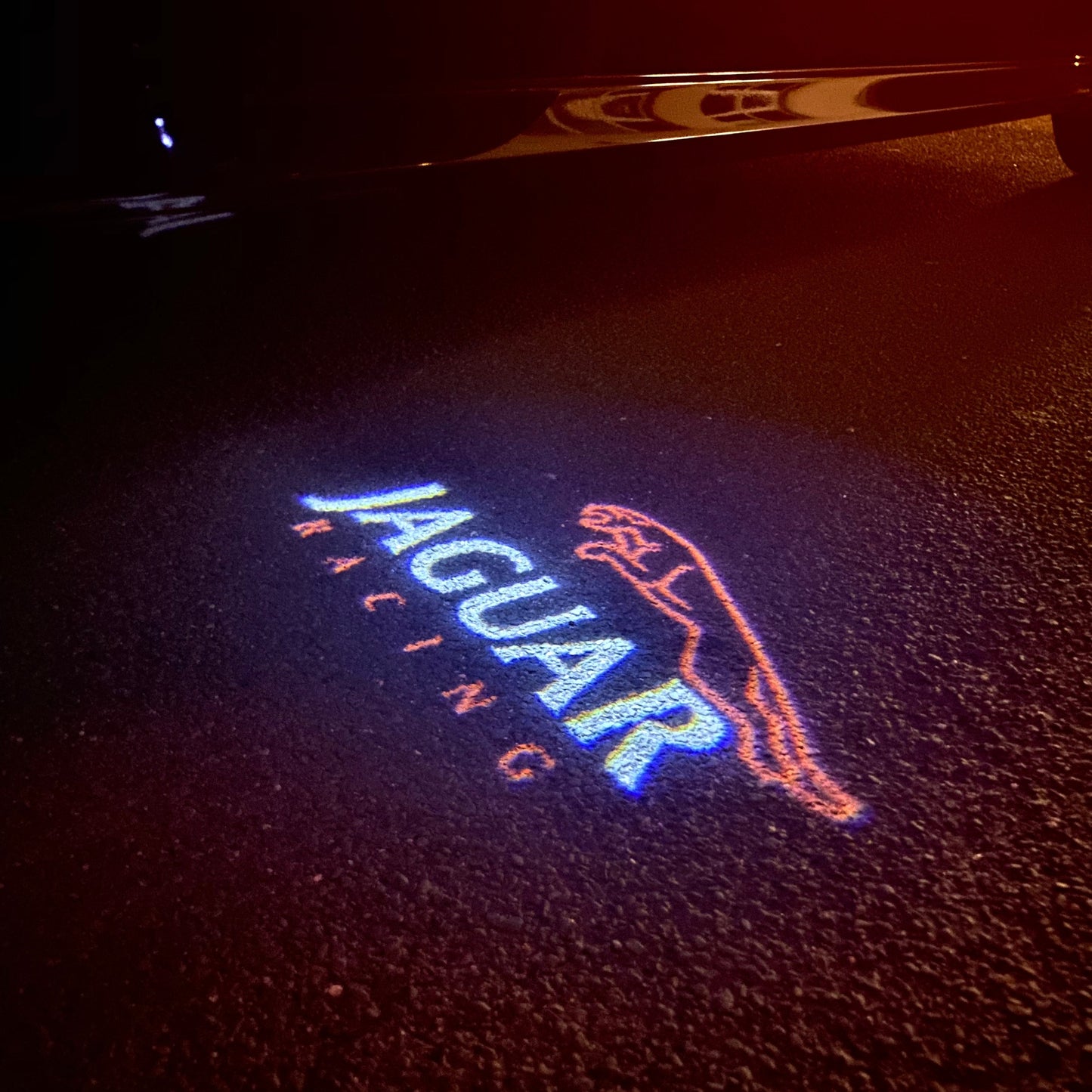 JAGUAR RACING LOGO PROJECROTR LIGHTS Nr.87 (quantity 1 = 1 sets/2 door lights)