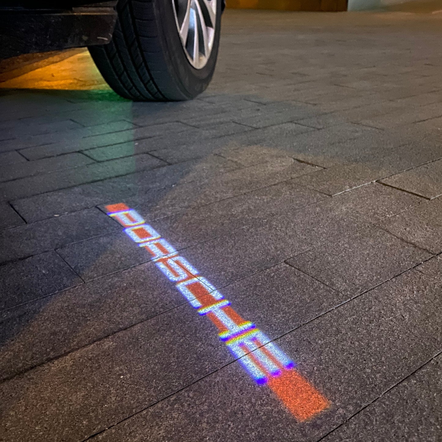 PORSCHE Original LOGO PROJECTOT LIGHTS Nr.74 (quantity 1 = 2 Logo Film / 2 door lights)