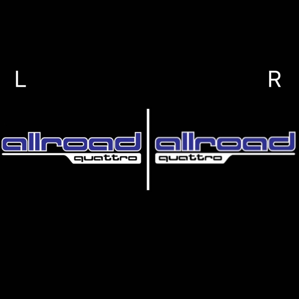AUDI ALLROAD LOGO PROJECTOT LIGHTS Nr.161 (quantity 1 = 2 Logo Films /2 door lights)