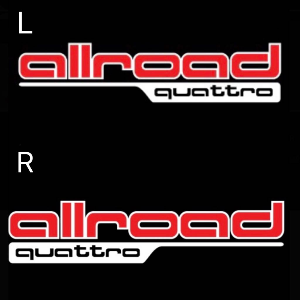 AUDI ALLROAD LOGO PROJECTOT LIGHTS Nr.297 (quantity 1 = 2 Logo Films /2 door lights)