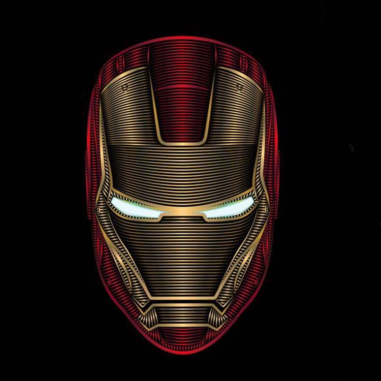 Iron Man Logo door lights Nr.214 (quantity 1 = 2 Logo Films /2 door lights)Marvel Heroes Logo