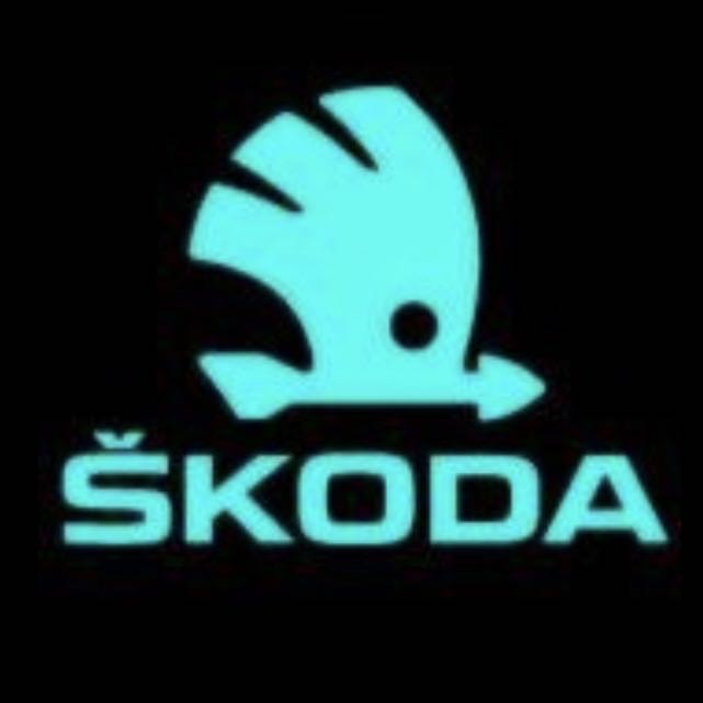 SKODA ORIGINAL LOGO PROJECTOT LIGHTS Nr.08 (quantity 1 = 2 Logo Film / 2 door lights)
