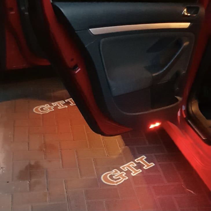 Volkswagen Door lights GTI Logo Nr. 29 ( quantity 1 = 2 Logo film / 2 door lights)