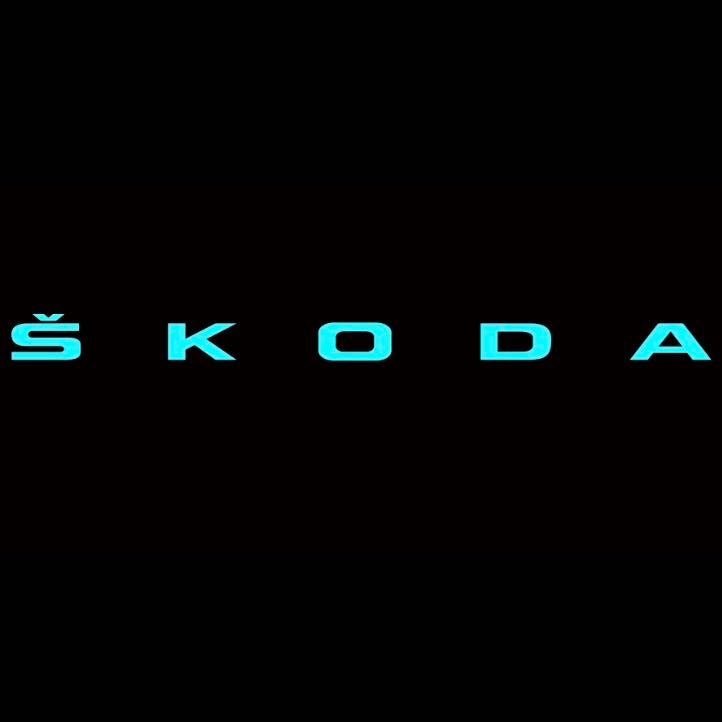 SKODA ORIGINAL LOGO PROJECTOT LIGHTS Nr.19 (quantity 1 = 2 Logo Films /2 door lights)