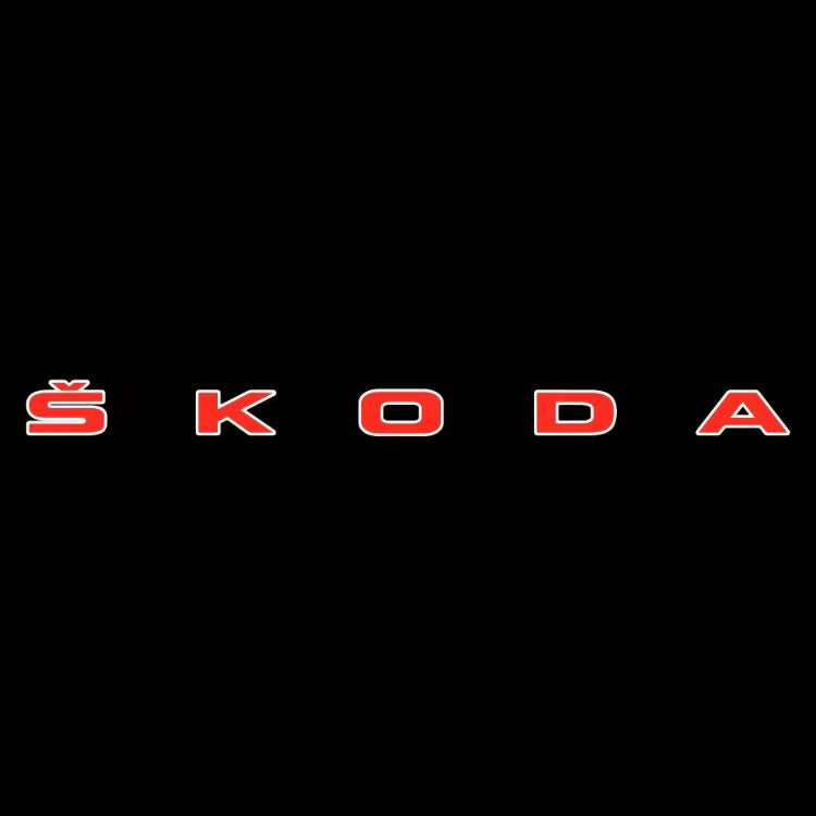 SKODA ORIGINAL LOGO PROJECTOT LIGHTS Nr.19 (quantity 1 = 2 Logo Films /2 door lights)