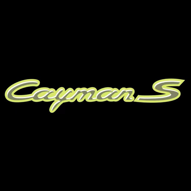 PORSCHE Cayman LOGO PROJECTOT LIGHTS Nr.8013 (quantity 1 = 2 Logo Film / 2 door lights)