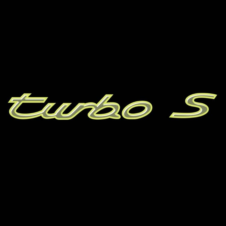 PORSCHE TURBO S LOGO PROJECTOT LIGHTS Nr.8123(quantity 1 = 2 Logo Film / 2 door lights)