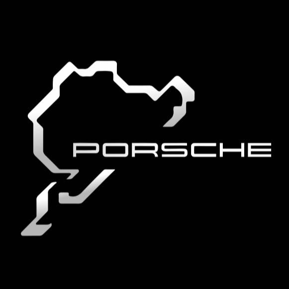 PORSCHE Nürburgring LOGO PROJECTOT LIGHTS Nr.8044 (quantity 1 = 2 Logo Film / 2 door lights)