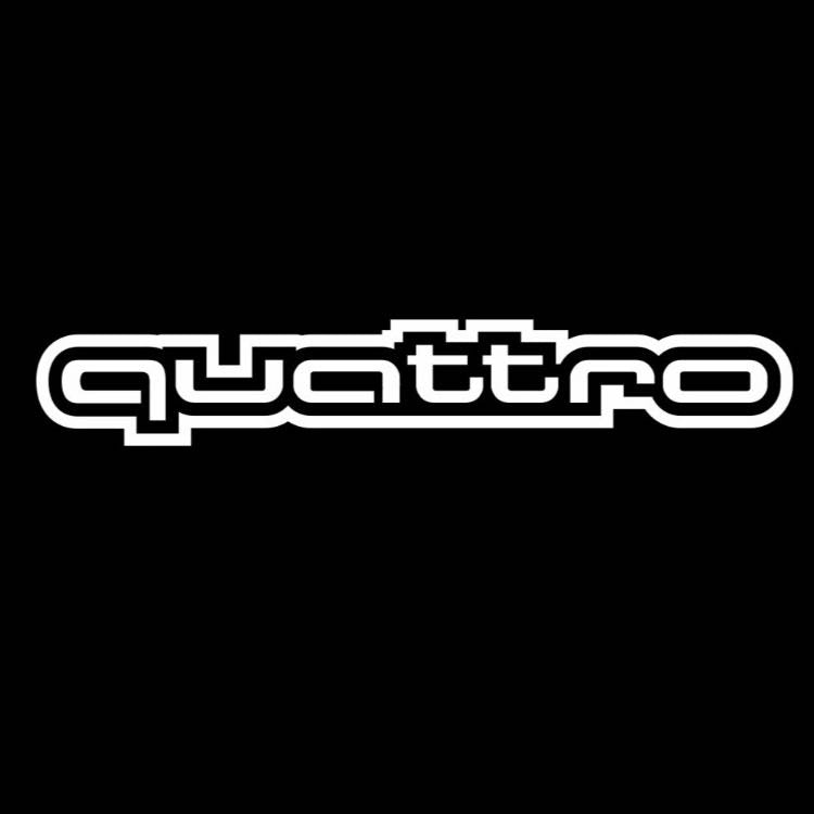 AUDI QUATTRO LOGO PROJECTOT LIGHTS Nr.108 (quantity 1 = 2 Logo Films /2 door lights)