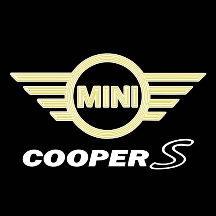 MINI COOPER S LOGO PROJECROTR LIGHTS Nr.139 (quantity 1 = 2 Logo Film / 2 door lights)