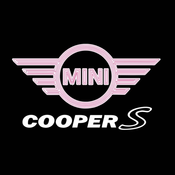 MINI COOPER S LOGO PROJECROTR LIGHTS Nr.125 (quantity 1 = 2 Logo Film / 2 door lights)