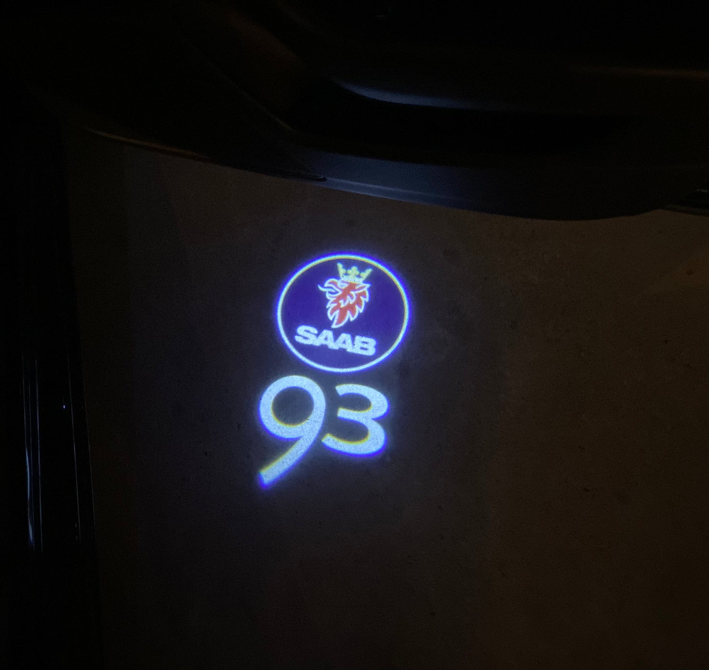 SAAB 93 LOGO PROJECROTR LIGHTS Nr.2502 (quantity 1 = 1 sets/2 door lights)