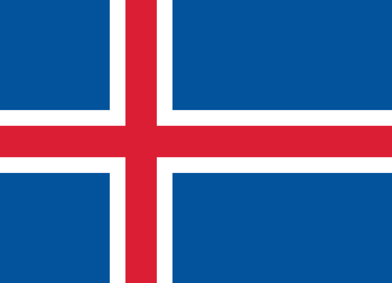 Iceland Ísland National Flag logo door lights (quantity 1 = 1 sets / 2 logo film / Can replace of lights other logos )
