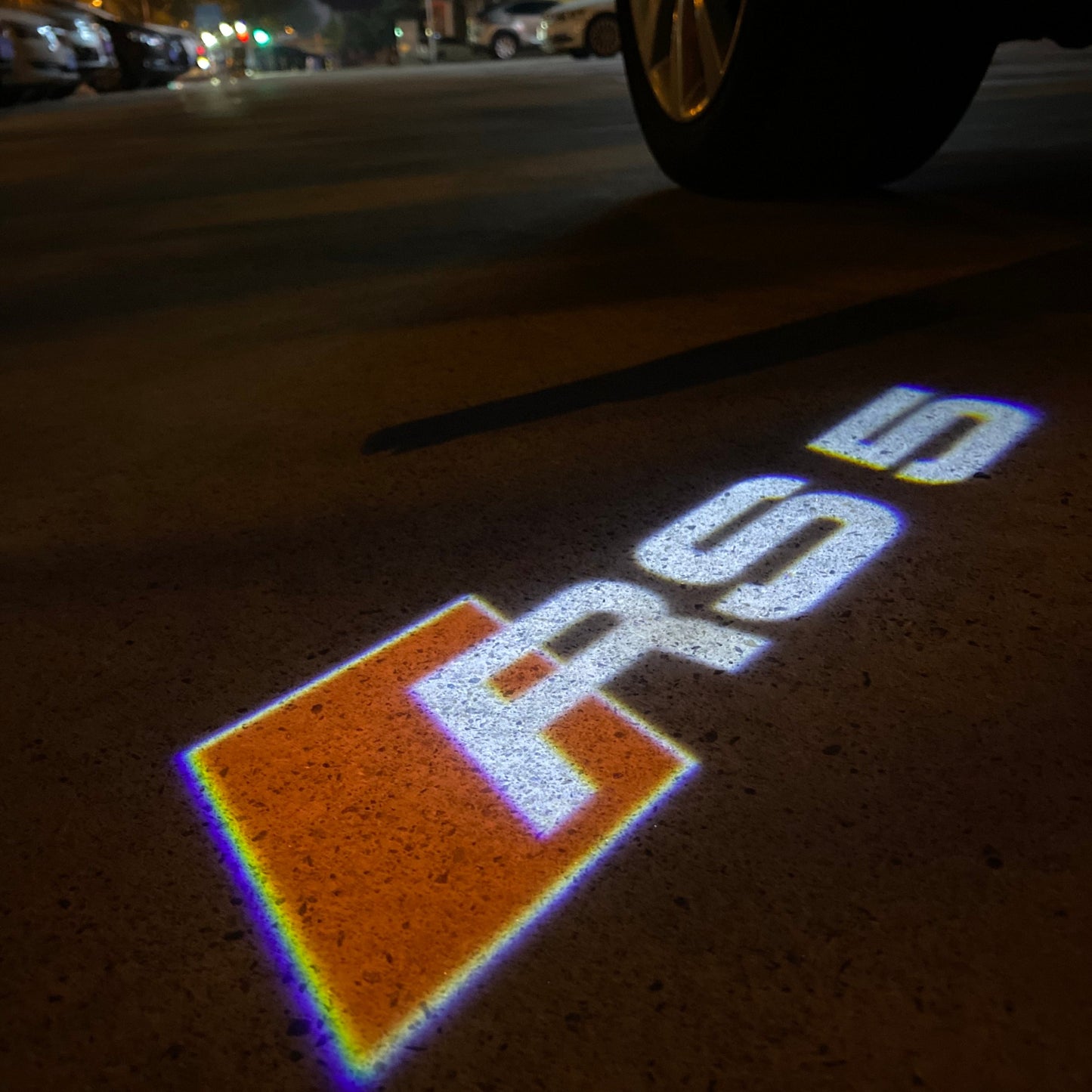 AUDI RS5 LOGO PROJECTOT LIGHTS Nr.54 (quantity 1 = 2 Logo Films /2 door lights)