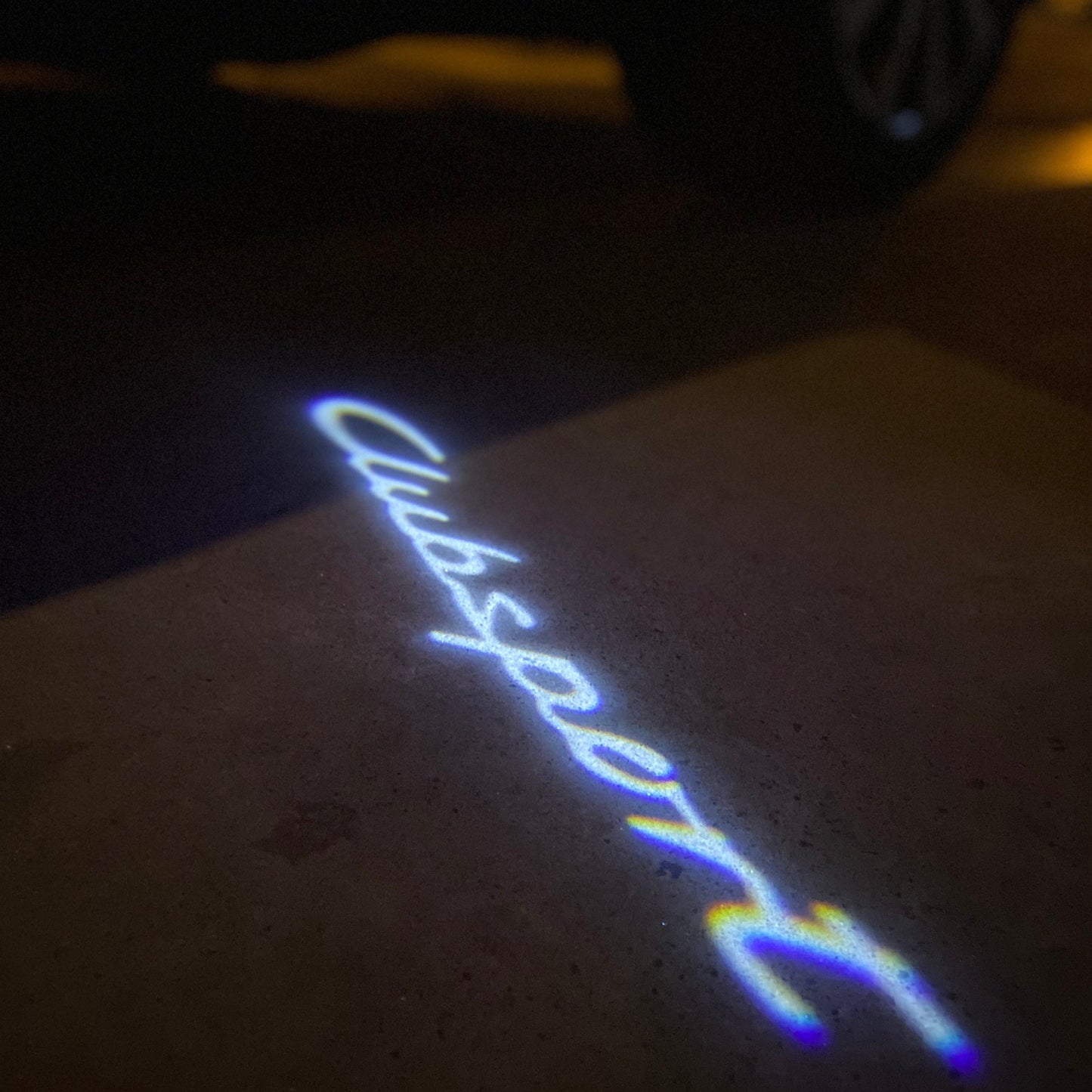 PORSCHE Club Sport LOGO PROJECTOT LIGHTS Nr.8007 (quantity 1 = 2 Logo Film / 2 door lights)