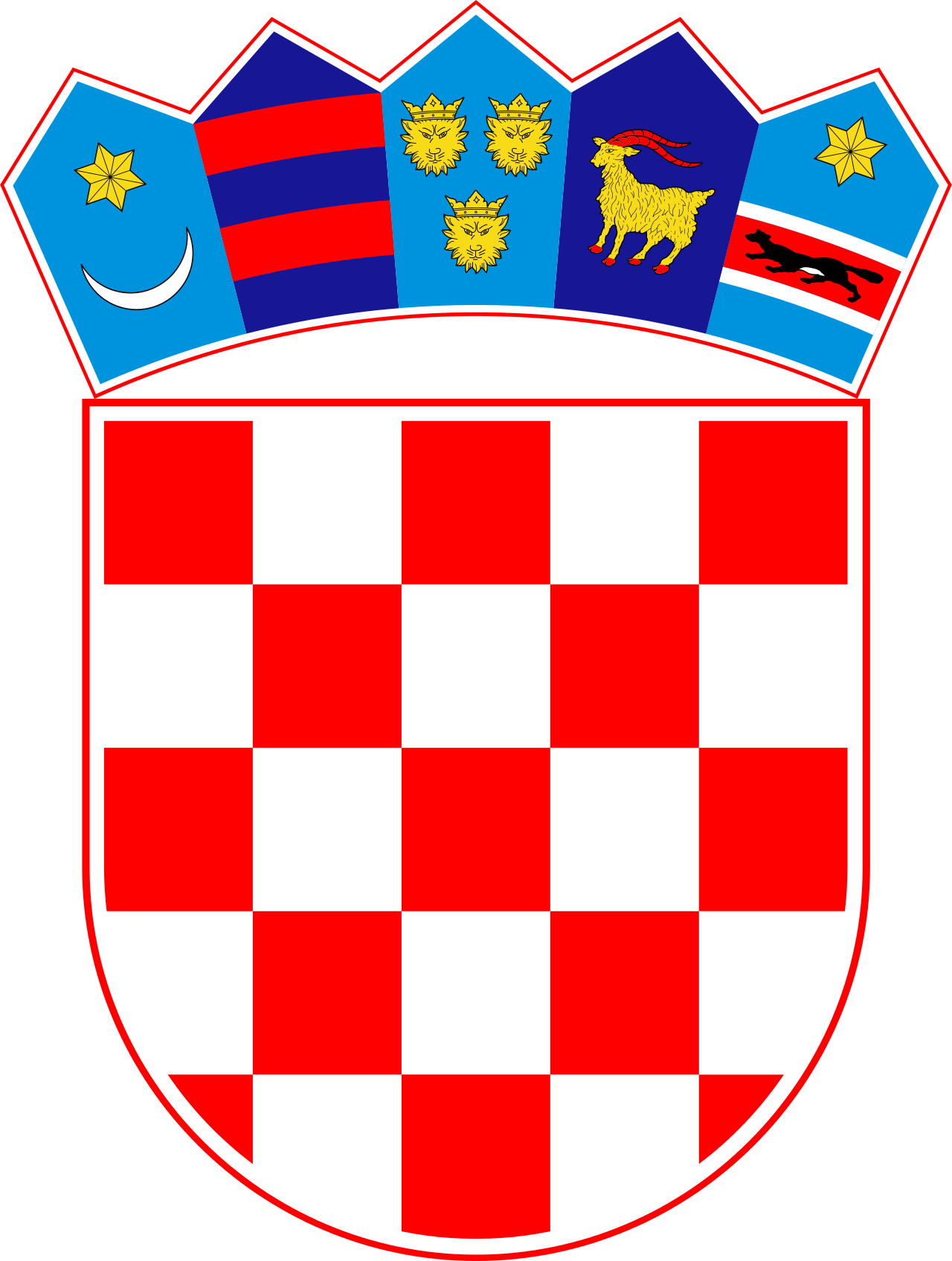 Republika Hrvatska National Flag logo door lights (quantity 1 = 1 sets / 2 logo film / Can replace of lights other logos )