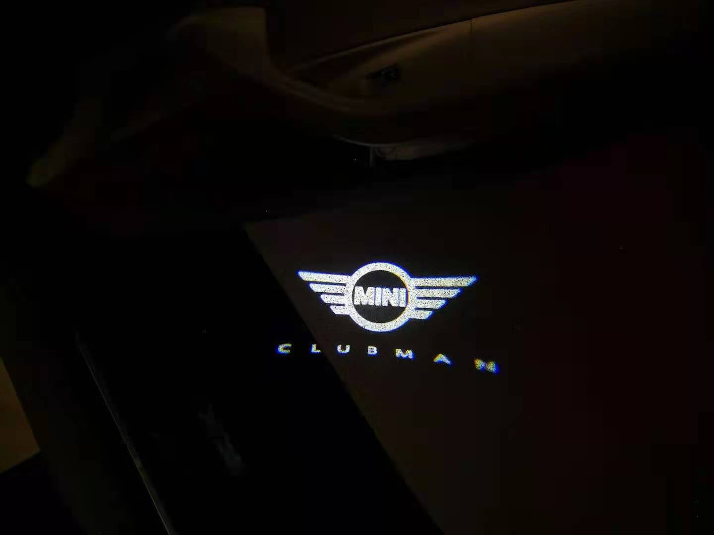 MINI CLUBMAN LOGO PROJECROTR LIGHTS Nr.137 (quantity 1 = 2 Logo Film / 2 door lights)