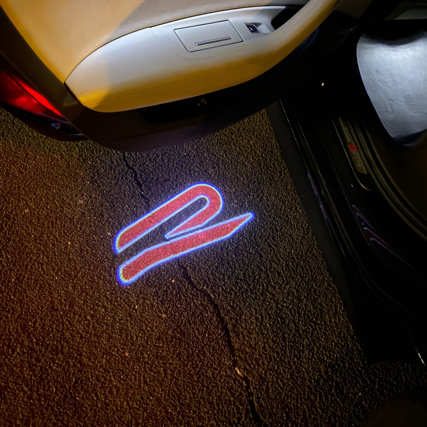 Volkswagen Door lights R Logo Nr. 155 ( quantity 1 = 2 logo film / 2 door lights)