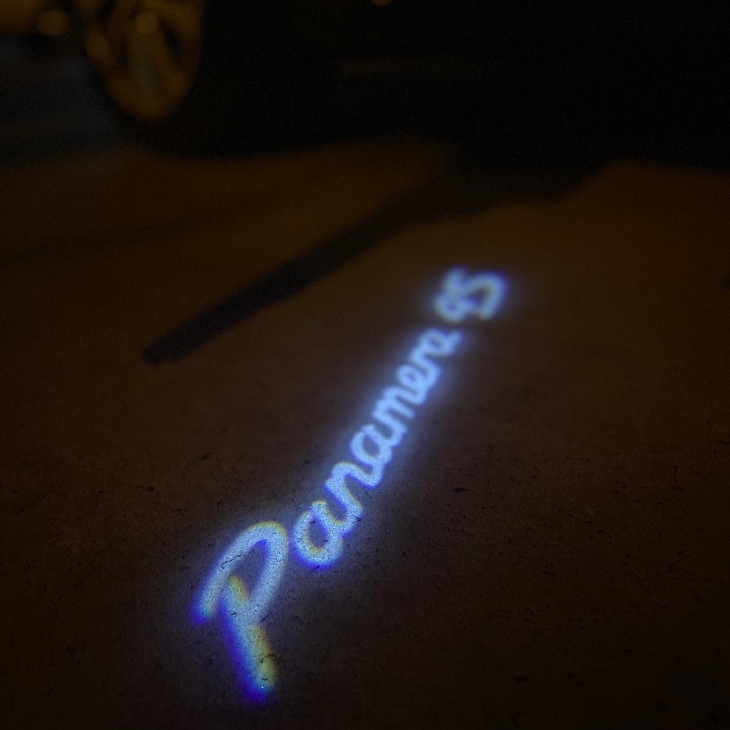 PORSCHE Panamera LOGO PROJECTOT LIGHTS Nr.8087 (quantity 1 = 2 Logo Film / 2 door lights)